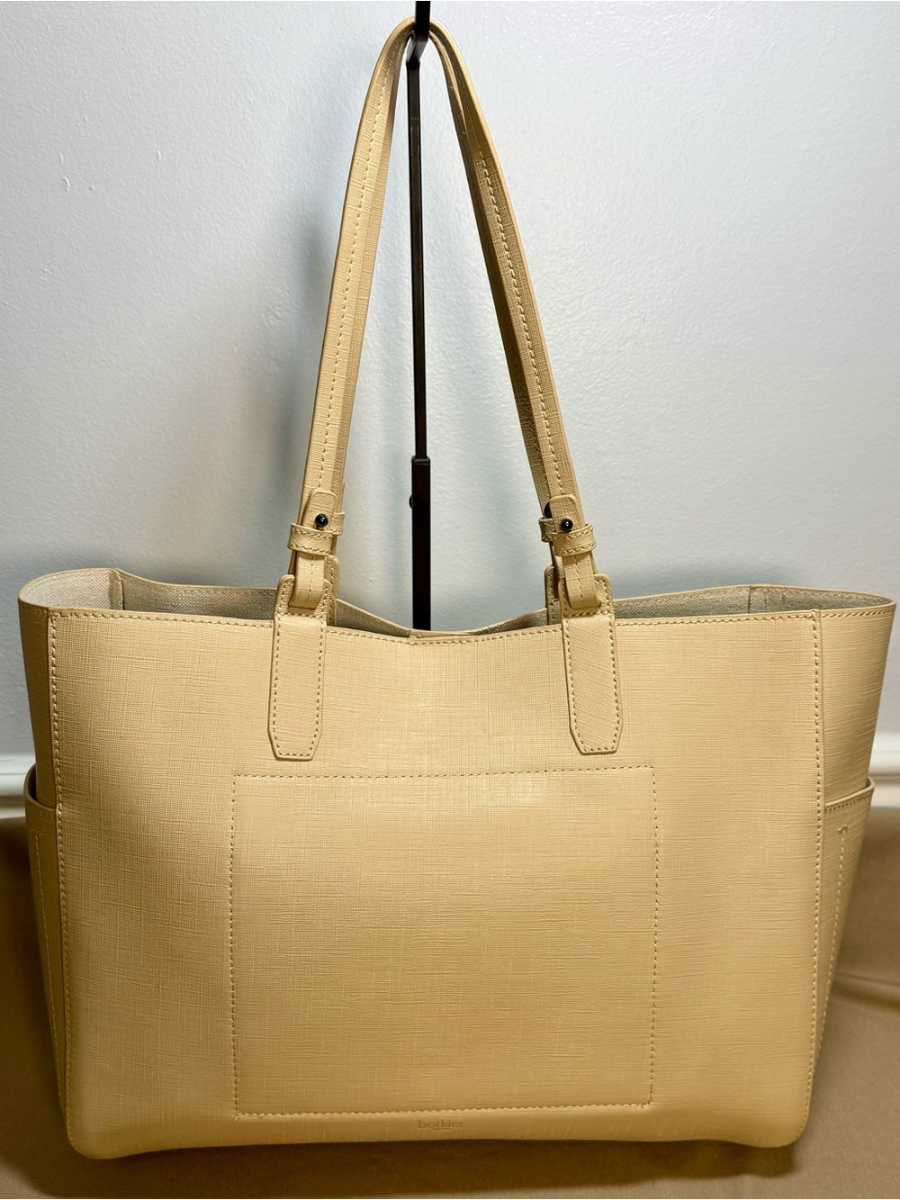 ✨ Botkier New York Park Slope Leather Tote Bag w/ Detachable Pouch – Fawn/Yellow - Picture 2 of 7